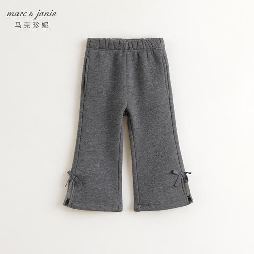 【抗静电】马克珍妮女童蝴蝶结加绒喇叭裤儿童裤子宝宝冬装241313 商品图4
