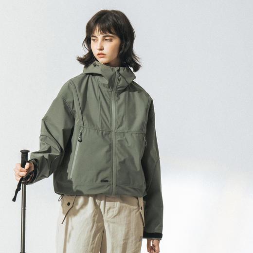 714street潮牌防水外套男女装春秋新款户外软壳冲锋衣夹克防风衣 商品图2