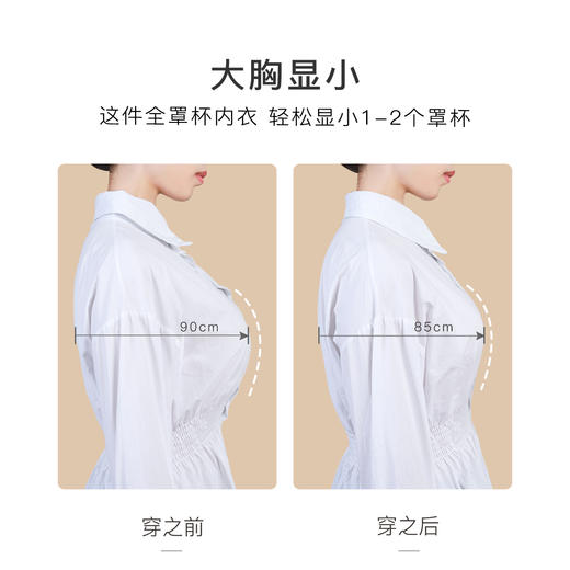 大胸显小轻薄透气蕾丝内衣女全包显瘦收副乳无钢圈文胸罩醉落风花 商品图2