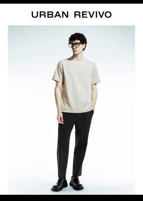 U.R 元单 净黑色 纹理 休闲西裤 XXK170