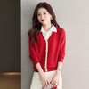 CC-66-5815针织衫女设计感小众2024初秋款小个子上衣长袖衬衫领假两件上衣女 商品缩略图1