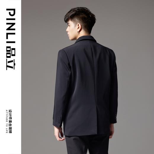 PINLI品立秋季新款新中式钉珠花休闲西服男士结婚小西装外套B243106034 商品图2