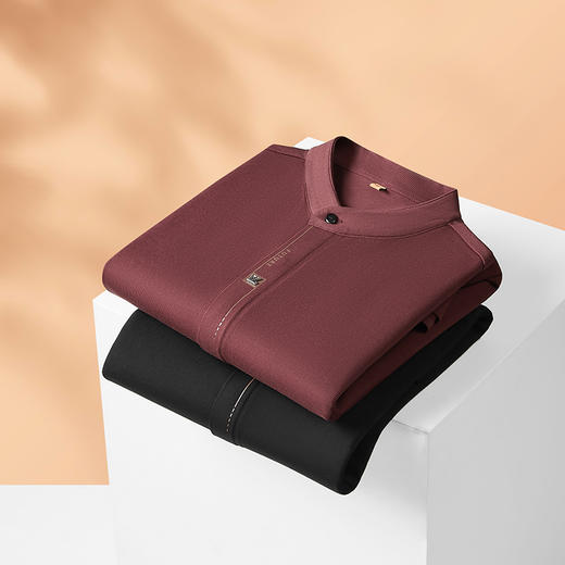 【新中式小立领】【新款DDP】大依优型大码长袖衬衫男装加肥加大体恤大号上衣胖子休闲商务 商品图3