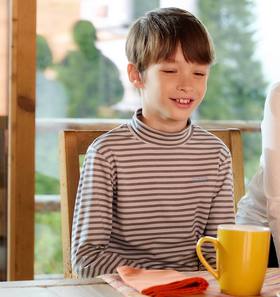 【棉莫打底儿童中性款】SCHIESSER德国舒雅秋冬新品儿童莫代尔打底衫保暖（中性款）3Z/23381U