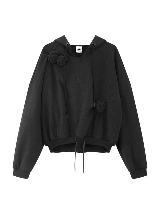 出逃赤岗西/24AWS10/立体玫瑰连帽卫衣 商品图3