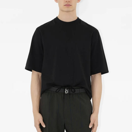 BURBERRY 巴宝莉 男士啤梨印花棉质圆领短袖T恤 黑色 8089099 A1189 商品图2