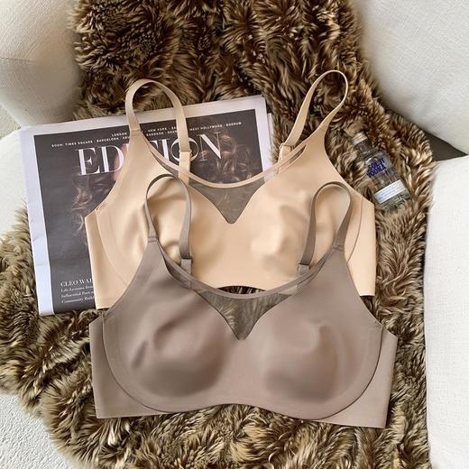 【日本薄款兔耳朵无痕内衣】黑科技高弹细旦纤维大胸显小胸显瘦，不上滑不跑杯不尴尬，收副乳无钢圈睡眠文胸罩QQ 商品图1