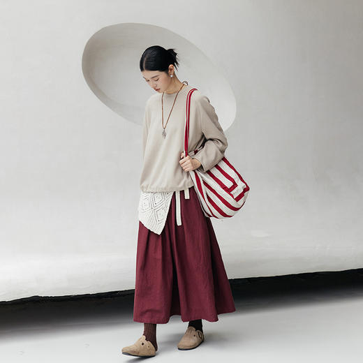 绽放645朵/香蕉卫衣重磅*细毛圈布弯刀袖下摆抽绳套头长袖上衣 商品图1