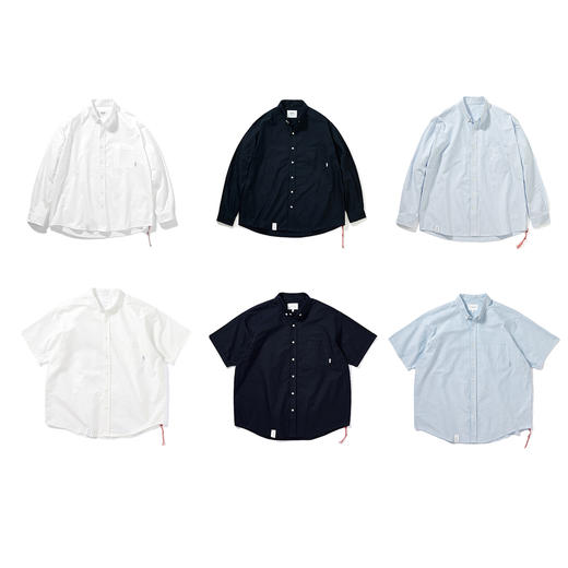 714street简约蓝色长袖衬衫男士日系宽松衬衣港风条纹衬衫外套潮 商品图4