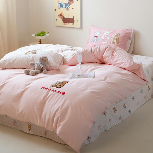 顶柔全棉高密卡通毛巾绣印花四件套-TJ1536 商品图11