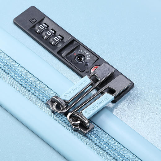 【自营】 外交官Diplomat 休闲商务万向轮拉杆箱 行李箱 20寸 雾霾蓝/耀金黑 商品图10