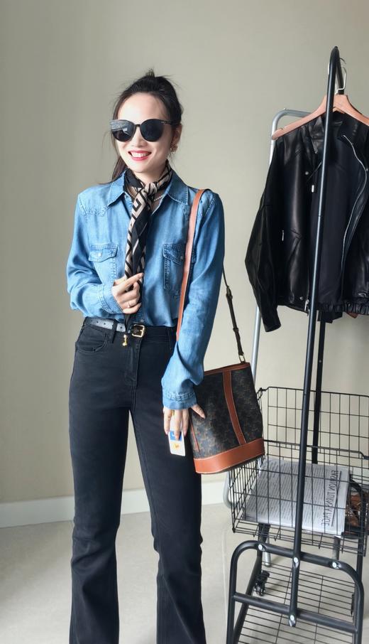 小众原单100天丝牛仔衬衫百搭显瘦款 商品图4