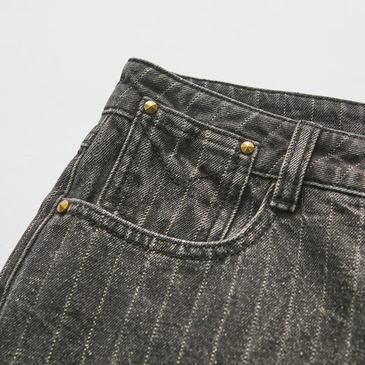 MIIDII谜底2022春款时尚减龄四分裤渐变纯棉牛仔短裤女221MK0006 商品图3