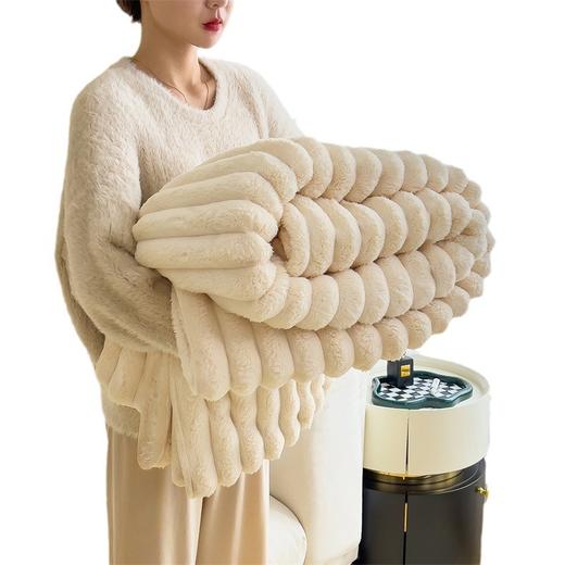 【兔毛绒毛毯冬季】办公室加厚午睡空调毯 沙发盖毯 细腻软糯 加厚保暖床上小毯子 商品图3