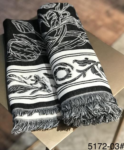 优品堂【丝丝水墨】140x140拉绒方形围巾披肩两用 商品图2