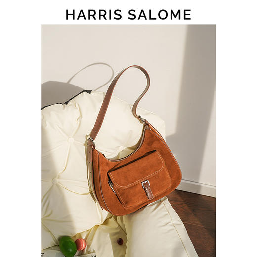 Harris Salome磨砂系列帆船包弯月设计大容量托特包 商品图2