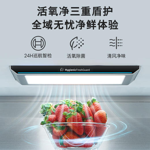 博世（BOSCH）【全域智净T3真空版】530L 对开三门变频电冰箱大容量家用 真空抑氧原鲜 活氧除菌 零度维他保鲜 镜钻黑K3T92PA55C 商品图5