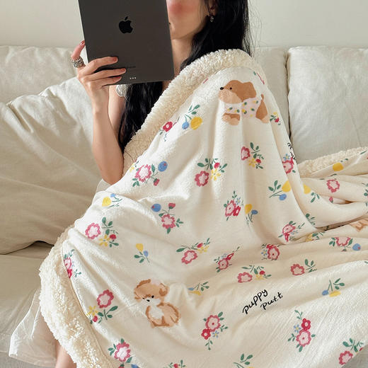 【秋冬牛奶绒毛毯】加厚羊羔绒沙发毯 办公室午睡毯空调毯 羊羔绒面料保暖 商品图9