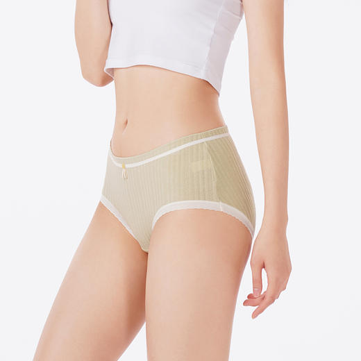 都市丽人内裤纤柔绵平角裤发热螺纹提花女士内裤LKT5L7 商品图2