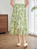 【专属特价】熙世界清新绿印花半裙女2025夏款休闲舒适碎花裙 商品缩略图2