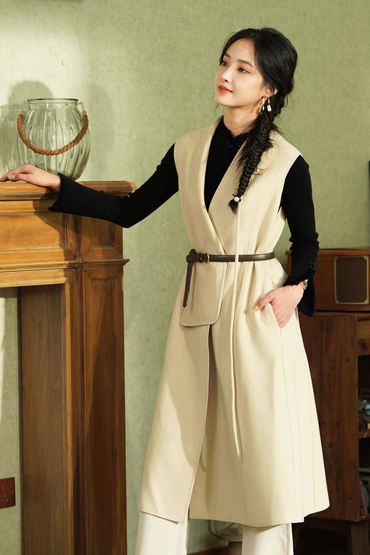 逸红颜明月优选 #羊毛双面呢马甲「如棠」，中式复古沉静美，实穿又能凹造型 商品图8