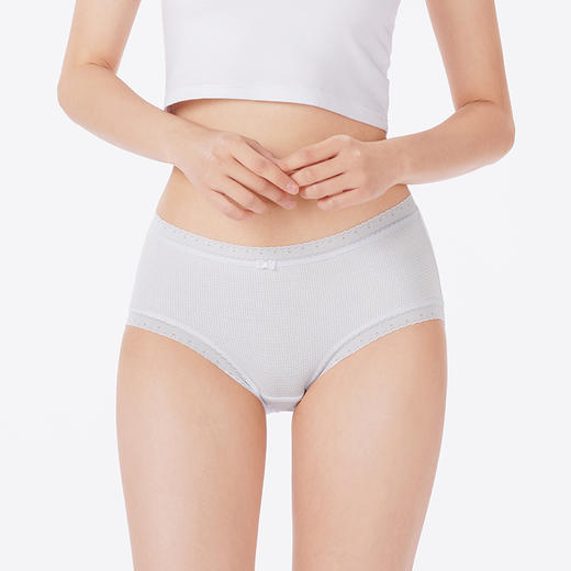 都市丽人内裤舒肤棉平角裤N/C提花女士内裤LKT3F8 商品图1