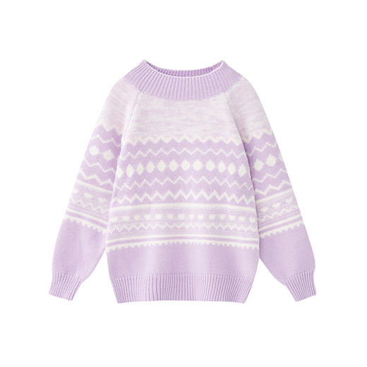 笛莎Deesha 童装女童针织衫2024冬新款中童圆领毛衣 商品图4