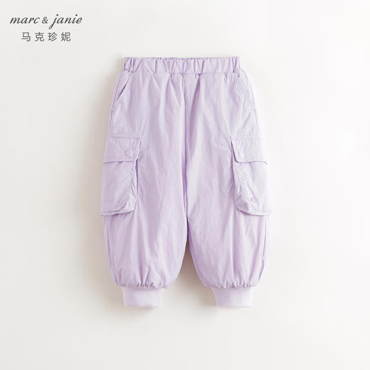 马克珍妮男女童立体口袋加绒工装裤儿童裤子束脚裤秋冬新款241557/551605 商品图2