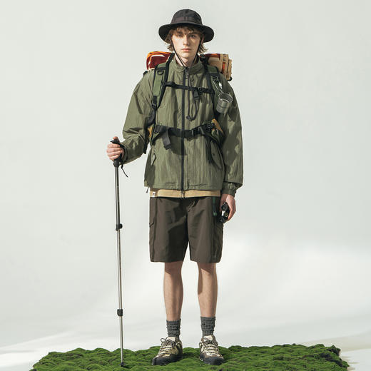 714street潮牌金属尼龙夹克男女2024春秋新款运动休闲连帽外套 商品图3