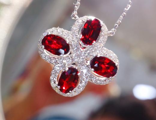 1.45-1.5克拉鸽血红宝锁骨链 商品图2