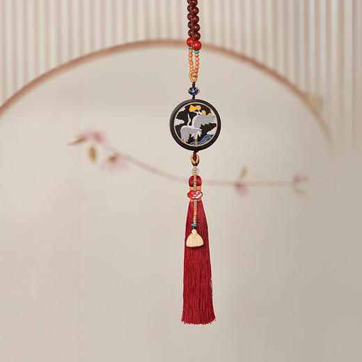 大英博物馆 盖亚·安德森猫和她的朋友们系列 福袋猫元宝车挂 松鹤延年车挂 商品图3