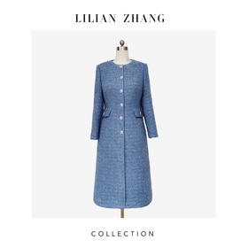 C系列—定制——“香氛佳人”—法式老钱—*优雅小A摆连衣裙  2401177