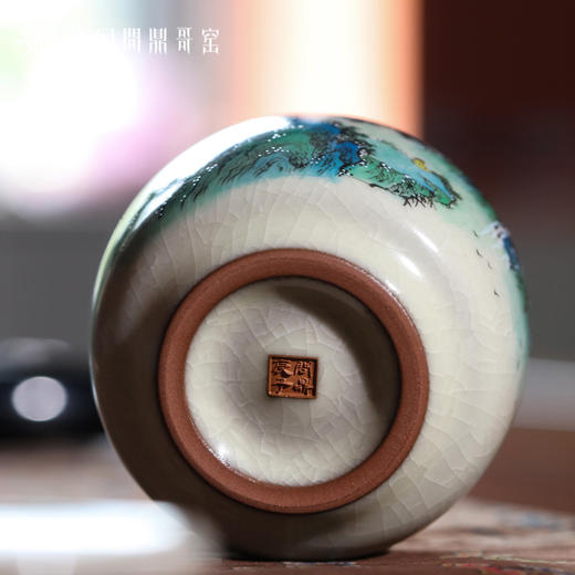 问鼎哥窑碎玉系列小知津罐（山水）（缺货） 商品图4