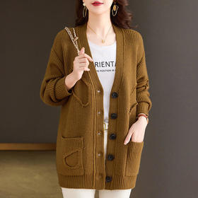 TZW-CC26洋气毛衣开衫外套针织宽松大码外披