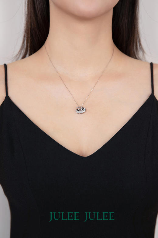 【倒带】JULEEJULEE茱俪  18K白金母贝钻石项链 商品图1