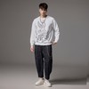 PINLI品立2024秋季新款男士落肩袖圆领宽松兔八哥烫钻套头卫衣潮BG243109025 商品缩略图2