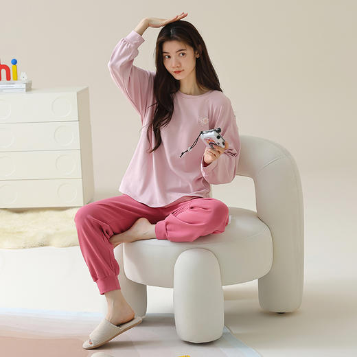 康妮雅女式长袖长裤套头套装 商品图2