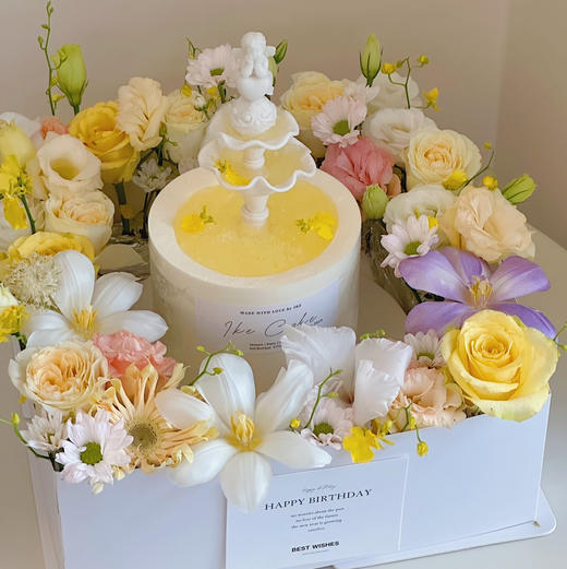 许愿池的秋 | 多比尼花园（鲜花不一定能买到一样的，按色系搭配） 商品图1