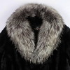 SIM GRACE  优雅夫人 欧美韩版中长款时尚整貂皮银狐毛大翻领女外套 商品缩略图4