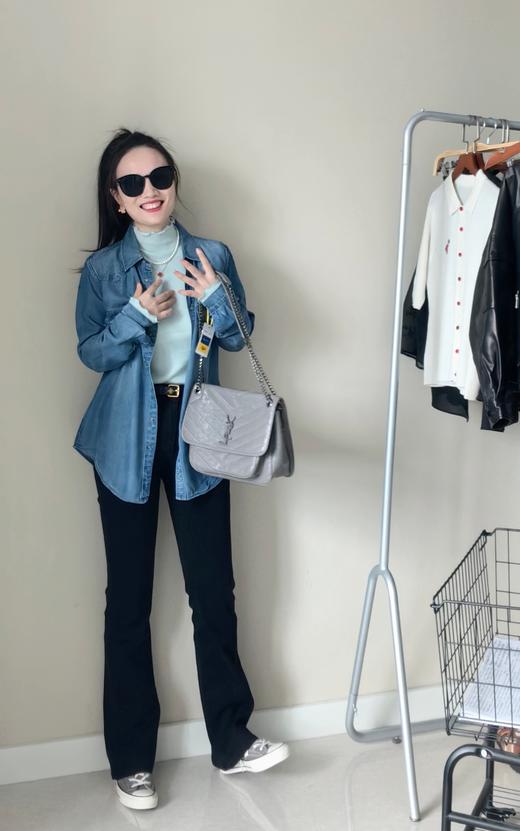 小众原单100天丝牛仔衬衫百搭显瘦款 商品图11