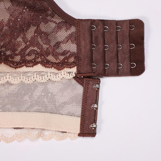 都市丽人内衣聚拢升杯常规文胸蕾丝中厚文胸3/4杯三排扣无钢圈YBT5D2 商品图7