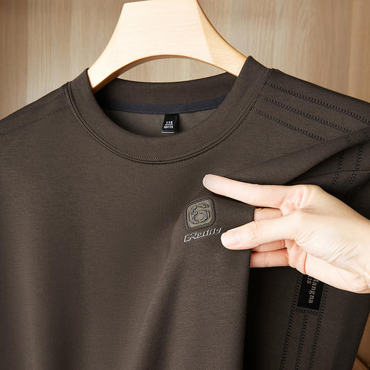 【新款DDP】大依优型大码卫衣长袖休闲加肥加大男士胖子大码内搭上衣打底显瘦 商品图2