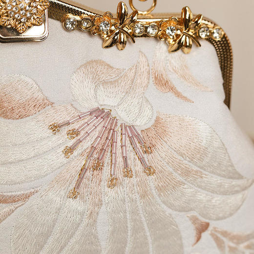 TZW-云中花绣花手提包古风旗袍宴会金属手提包 商品图2