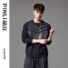 PINLI品立2024秋季新款潮牌烫钻圆领卫衣宽松百搭休闲套头男上衣BG243109037 商品缩略图3