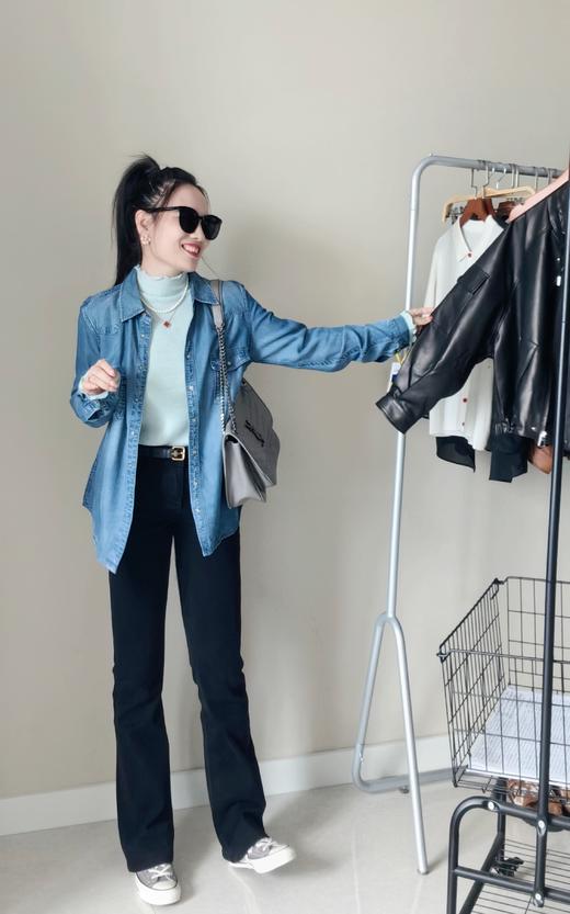 小众原单100天丝牛仔衬衫百搭显瘦款 商品图5