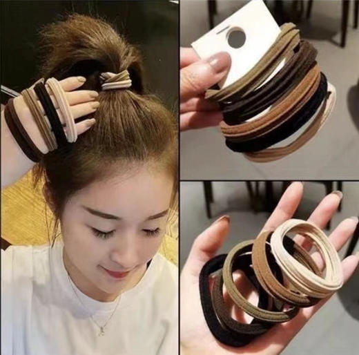 【家居百货】9.9元直接到手100根！升级版【美拉德高马尾头绳】质量嘎嘎好！ 商品图11