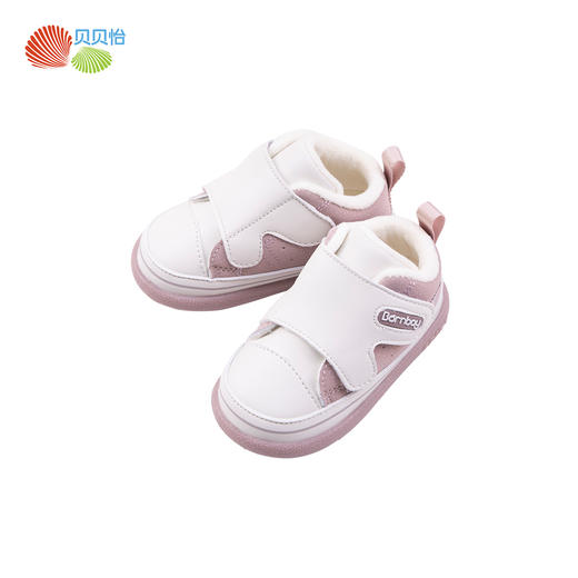 贝贝怡【加绒保暖】秋冬轻便防滑宝宝学步鞋舒适婴儿鞋子低帮魔术贴童鞋ZB4DX001 商品图7