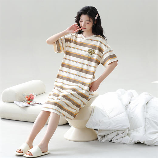康妮雅女式短袖睡裙 421622547 商品图2