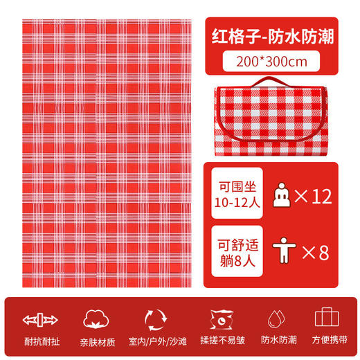 【国庆出游野炊必备！郊游野餐垫布】假期和朋友一起出游，新款ins风野餐垫，轻松享受阳光下的轻时光，加厚加宽防潮耐磨，轻松便携清洁，户外野餐必备良品，出游聚会时刻好伴侣！ 商品图12