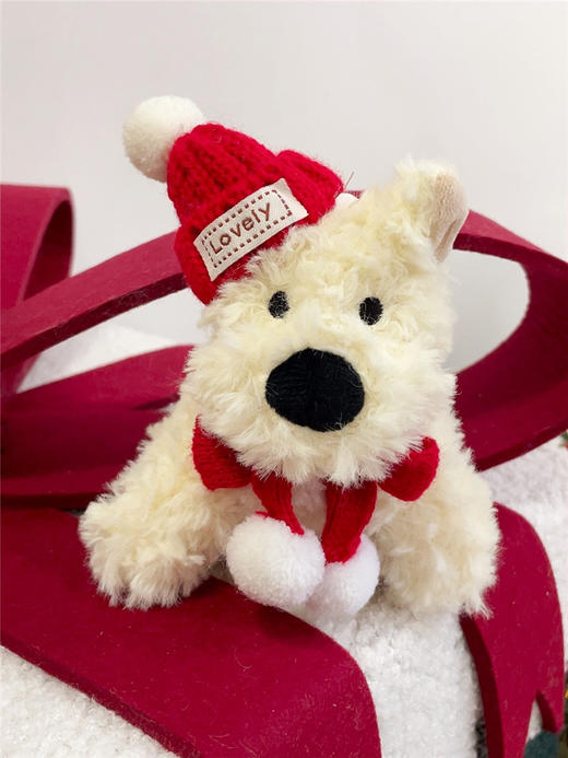 <有书独家>【西高地狗狗公仔玩偶，毛绒玩具，钥匙扣，背包挂件，礼物挂饰】新年新款西高地狗狗公仔玩偶 毛绒玩具钥匙扣 背包挂件礼物挂饰-QQ 商品图2